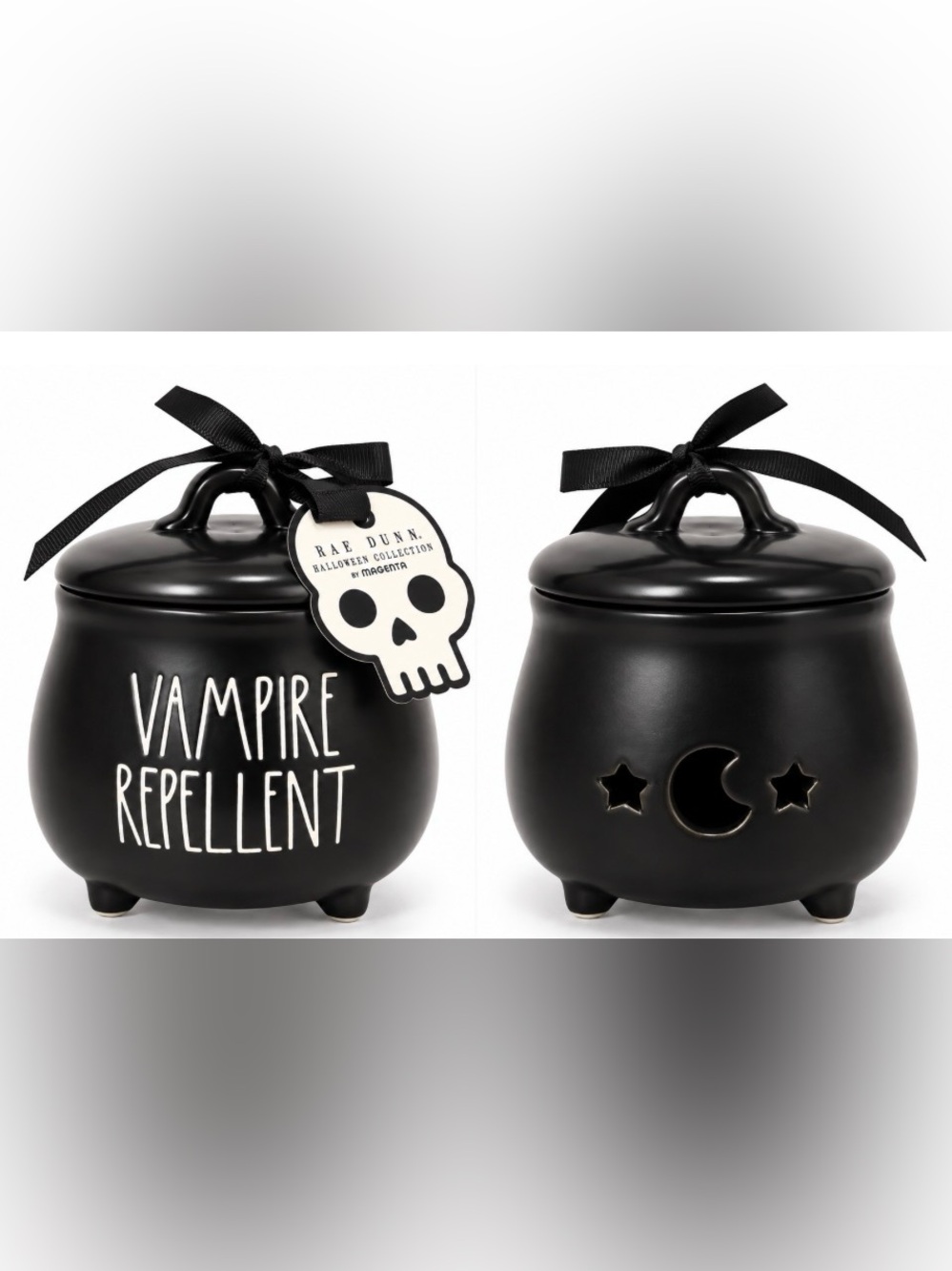 Rae Dunn Vampire Repellent Garlic Keeper Halloween USA HTF NWT